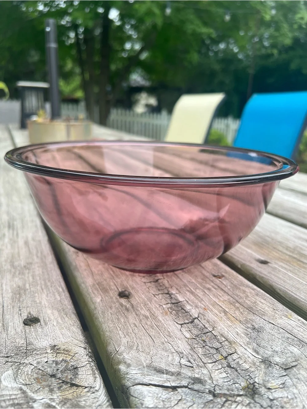 Vintage Pyrex Set of 2 Cranberry Glass Mixing Bowls - #322 & #325